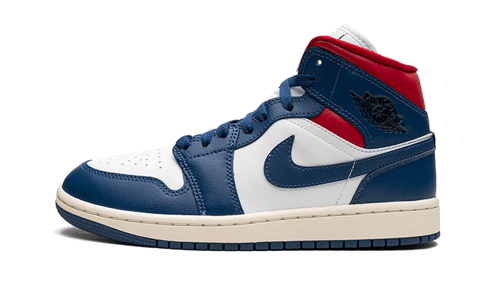 Air Jordan 1 Mid French Blue Gym Red - Addtocart®