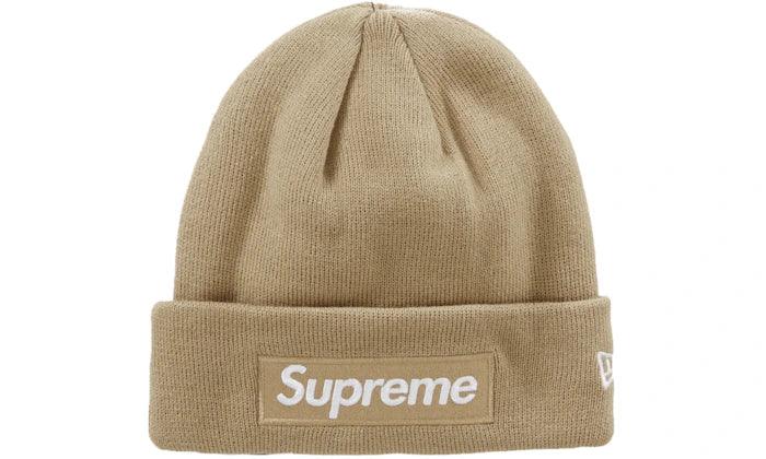 Supreme New Era Box Logo Beanie Dark Sand - Addtocart®